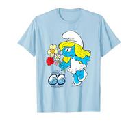 The Smurfs Pitufos 65th Anniversary Smurfette Maglietta, Uomo, Celeste, M