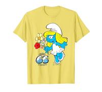 The Smurfs Pitufos 65th Anniversary Smurfette Maglietta, Uomo, Limone, 3XL