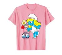 The Smurfs Pitufos 65th Anniversary Smurfette Maglietta, Uomo, Rosa, L