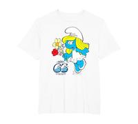 The Smurfs Pitufos 65th Anniversary Smurfette Maglietta, Uomo Taglie Grandi, Bianco, 3X Tall