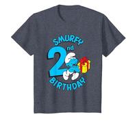 The Smurfs Pitufos Smurfy 2nd Birthday Maglietta, Bambini, Pervinca, 12 Anni