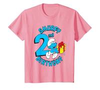 The Smurfs Pitufos Smurfy 2nd Birthday Maglietta, Bambini, Rosa, 6 Anni