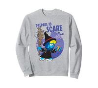 The Smurfs Prepare to Scare Witch Halloween Retro Cartoon Felpa