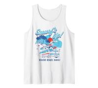 The Smurfs Smurf's Up Retro Waikiki Beach Van Travel Cartoon Canotta