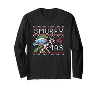 The Smurfs Smurfy Xmas Ugly Sweater Design Maglia a Manica