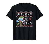 The Smurfs Smurfy Xmas Ugly Sweater Design Maglietta