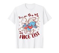 The Smurfs Vintage Christmas On The Nice List Maglietta