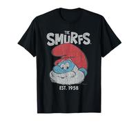 The Smurfs Vintage Papa Smurf Est. 1958 Retro Cartoon Maglietta
