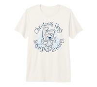 The Smurfs Vintage Smurfette Christmas Hugs Maglietta Premium