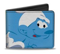 The Smurfs Wallet, Bifold, The Smurfs Simply Smurfy Pop Art Pose Blocks Blues Ye