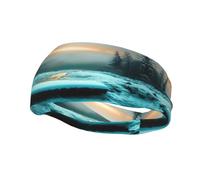 The Snow Capped Mountains at Sunrise - Fascia per capelli per donne e uomini, con motivi unici personalizzati, fascia larga antiscivolo per corsa, palestra, yoga e altro ancora, accessori per capelli