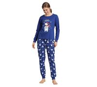 The SnowmanSet Pigiama Lungo Natale Orso Polare Donna (TC810)
