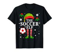 The Soccer Elf Matching Soccer Player Christmas Maglietta