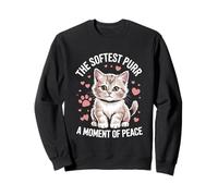 The Sofest Purr A Moment Of Peace Cat Lover Feline Pet Meow Felpa