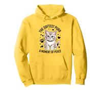 The Sofest Purr A Moment Of Peace Cat Lover Feline Pet Meow Felpa con Cappuccio