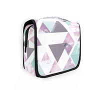 The Soft Geometic Of Mint Green Hanging viaggio toilette con gancio appeso borsa da viaggio leggero articoli da toeletta verticale autoportante