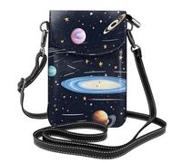 The Solar Family - Borsa a tracolla da donna, portafoglio con cerniera, borsa a tracolla, tracolla regolabile.
