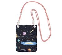 The Solar Family Borsa a tracolla per telefono per donne e uomini, impermeabile, mini borsa a tracolla per cellulare, piccola borsa a tracolla con tracolla regolabile, da viaggio, per telefono