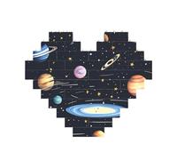 The Solar Family Building Brick Block Puzzle a forma di cuore, immagine personalizzata puzzle foto puzzle per adulti 3D micro blocchi di costruzione per la decorazione della casa set di mattoni