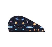 The Solar Family Cuffia per capelli secchi in velluto di corallo per donna Cuffia per capelli con bottoni per asciugare i capelli ricci lunghi e folti Anti