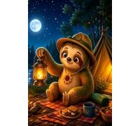 The Solar Grove Journal: A Full-Color Camping Notebook Featuring Puddles the Sunshine Sloth