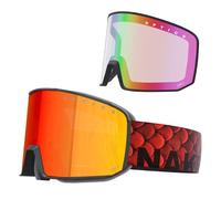 The Solar Occhiali da sci per uomo e donna, robusti occhiali da sci unisex per uomo e donna, occhiali da neve di alta qualità con sistema magnetico per lenti intercambiabili opzionali (SOLAR Dragon +