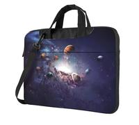 The Solar System Borsa per computer portatile Business Computer portatile Unisex Borsa Messenger a tracolla Cartella Back School Season, Nero , 14 inch