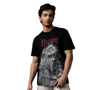 The Souled Store Batman: Absolute Uomini e Ragazzi Maniche Corte Girocollo Nero Grafica Stampata Casual Leggero Streetwear Maglietta in Cotone Vestibilità Rilassata, nero, 52
