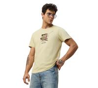 The Souled Store Casual Classics: Frog Warrior Uomini e Ragazzi Maniche Corte Girocollo Giallo Chiaro Stampa Grafica Casual Leggero Vestibilità Rilassata Streetwear T-shirt alla moda, Guerriero Rana