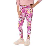 The Souled Store Disney: Bowtastic Girls Pull On Pink All Over Stampato Regular Fit Leggings in Cotone, rosa, 2-3 Y