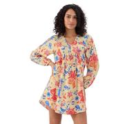 The Souled Store Disney ufficiale: Tangled Donne e Ragazze Maniche Lunghe Scollo a V Multicolore All Over Stampato Misto Viscosa Mini Abiti, Multicolore, M