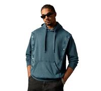 The Souled Store Felpa coreana per uomini e ragazzi, maniche lunghe, collo con cappuccio, cotone solido, dettaglio con bottone a pressione, elegante, per uso quotidiano, abbigliamento da strada, Verde