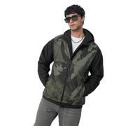 The Souled Store Giacca staccabile: Street Combat Uomini e Ragazzi Maniche Piene Collo con Cappuccio Camouflage Stampato Poliestere Regular Fit Leggero Cappuccio Staccabile Bomber Jacket