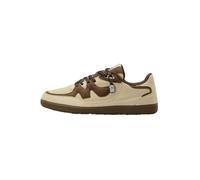 The Souled Store Kanso V2: scarpe da ginnastica basse da uomo e ragazzo, beige e marrone, stile retrò, con pelle scamosciata in microfibra di alta qualità, solette imbottite e suola in gomma
