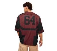 The Souled Store Marvel: Daredevil uomo e ragazzo, maniche corte, scollo a V, rosso e nero, stampa grafica, poliestere, traspirante, leggera, per tutte le stagioni, maglia oversize, Daredevil, M