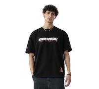 The Souled Store Mission Impossible: Ethan Hunt T-shirt oversize da uomo e ragazzo a maniche corte girocollo in cotone stampato con grafica nera, nero, 58