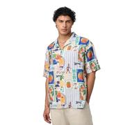 The Souled Store Originali: Soul Traveller Uomini e Ragazzi Maniche Corte Collo Colletto Multicolore Stampato All Over Misto Viscosa Regular Fit Casual Vacanza Camicia, Viaggiatore dell'anima, L