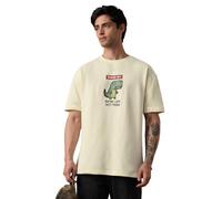 The Souled Store T-shirt oversize: It's an Error Uomini e Ragazzi Maniche Corte Girocollo Off Bianco Grafica Stampato Pixelated Drop Shoulder Divertente Trendy Streetwear Casual Cotone Oversize
