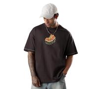 The Souled Store Tom & Jerry: Problems Uomini e Ragazzi Maniche Corte Girocollo Marrone Stampa Grafica Cotone Traspirante Confortevole Casual Oversize T-Shirt, marrone, 42