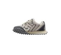 The Souled Store Velocity 2.0: Orbit, scarpe da ginnastica basse da uomo e ragazzo, colore bianco e grigio scuro, streetwear alla moda, tomaia in rete traspirante, intersuola spessa, suola in gomma