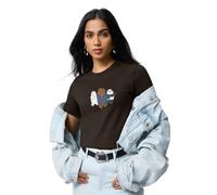 The Souled Store We Bare Bears: Cooligans T-shirt da donna e ragazza, a maniche corte, girocollo, in cotone con stampa grafica, vestibilità regolare, traspirante, confortevole, per tutte le stagioni