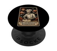 The Sourdough Whisperer Bread Baking Bread Baker Tarocchi PopSockets PopGrip Adesivo
