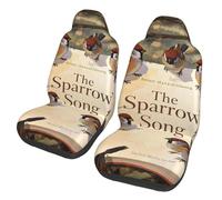 The Sparrow'S Song Print Coprisedile Auto Anteriore 2 Pezzi Confortevole Coprisedili Auto Lavabile Copri-Sedile per Accessori Veicolo SUV