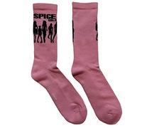 The Spice Girls Calzini Silhouette Nuovo Ufficiale Unisex Rosa Ankle (Uk Size 7 Size UK Size 7-11