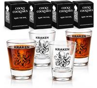 The Spice Specialist Cocky Cocktails - Bicchieri da shot dritti Kraken Rum (confezione da 4)