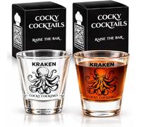 The Spice Specialist Cocky Cocktails - Bicchierini da shot Kraken Rum dritti (confezione da 2)