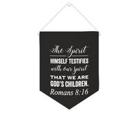 The Spirit Himself Testimies with Our Spirit, striscione in tela motivazionale da appendere alla parete, striscione decorativo per la casa, per soggiorno, camera da letto, ufficio, regali per le
