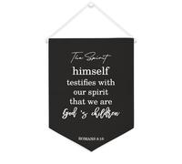 The Spirit Himself Testimies with Our Spirit That We Are God's Children, Striscione in tela motivazionale da appendere alla parete, striscione decorativo per la casa, per soggiorno, camera da letto