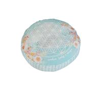 THE SPIRIT OF OM Cuscino da meditazione rotondo giada/arancione multicolore