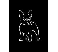 The Standing Frenchie: A Minimalist Matt Black Display Book with Blank Pages